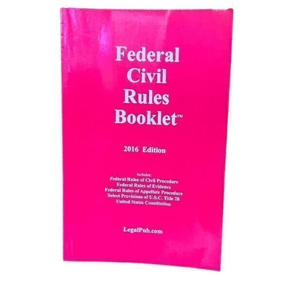 Federal Civil Rules‎ Booklet 2016 Edition - Picture 1 of 5